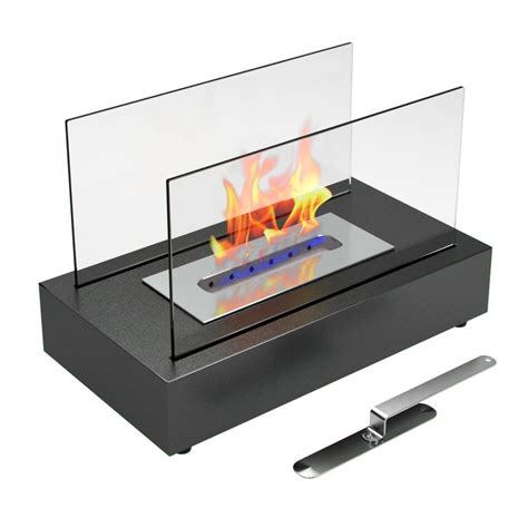 Moda Flame Vigo Ventless Table Top Ethanol Fireplace In Black N15 Free
