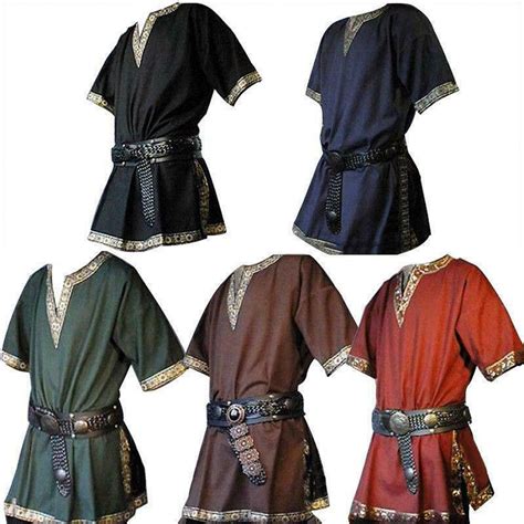 Medieval Viking Battle Tunic Etsy In 2021 Medieval Clothing Men