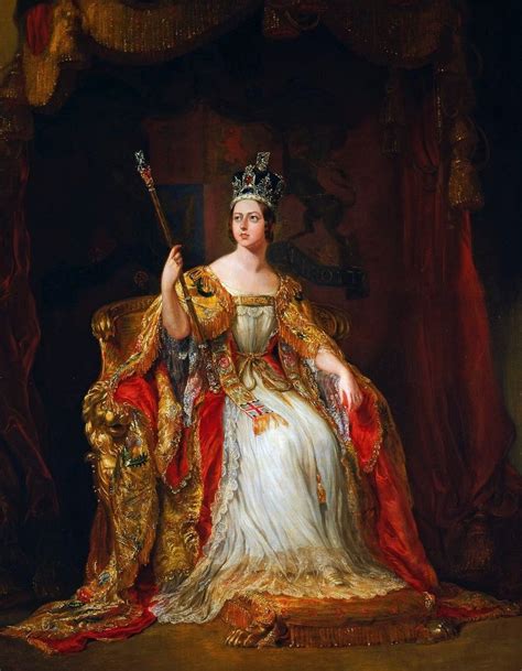 Family tree pictures of queen victoria. Coronation Portrait of Queen Victoria by George Hayter ...