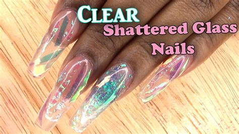 Extreme Shatter Glass Nails Full Set Acrylic Nails With Tips