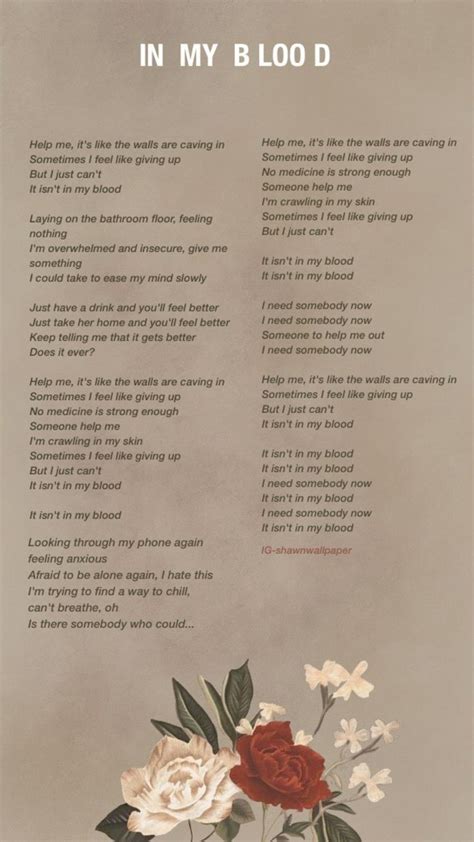 With a new album on the way and performances to follow, the #mendesarmy anxiously awaits for their next glimpse of this. Help me. It's like the walls are caving in. Sometimes I ...