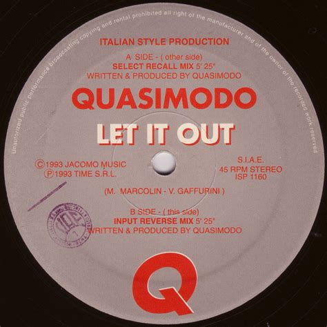 Quasimodo Let It Out 1993 Vinyl Discogs