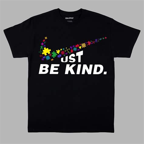 Nike Autism Logo Just Be Kind Shirt Tshirt Design Made In Etsy