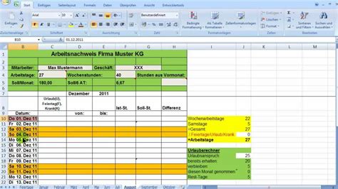Von excel wird dann auf der grundlage dieser vorlage eine neue arbeitsmappe erstellt. Excel - Zeiterfassung: Wochentage bedingt formatieren ...