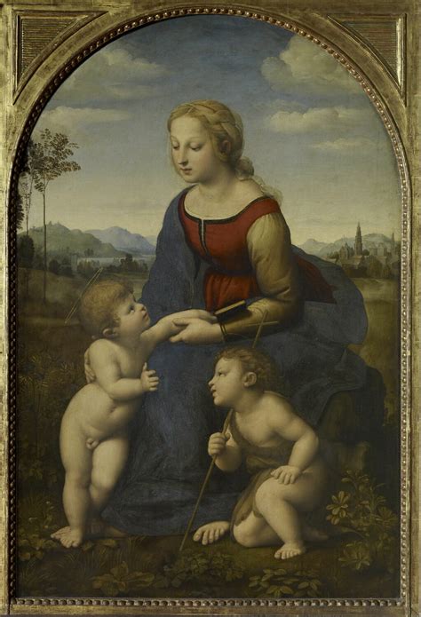 La Vierge à Lenfant Avec Le Petit Saint Jean Baptiste Louvre Collections