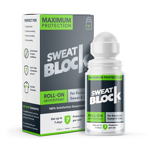 Buy Sweatblock Antiperspirant Roll On Maximum Clinical Strength For