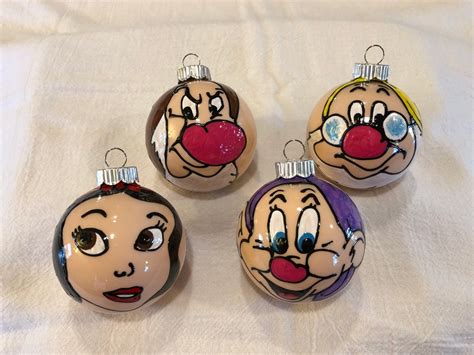 Snow White And The Seven Dwarves Christmas Ornaments Sleepy Happy Dopey