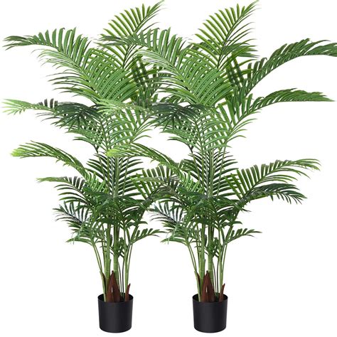 Buy Fopamtri Artificial Areca Palm 5 Feet Fake Palm Tree With 17 Trunks