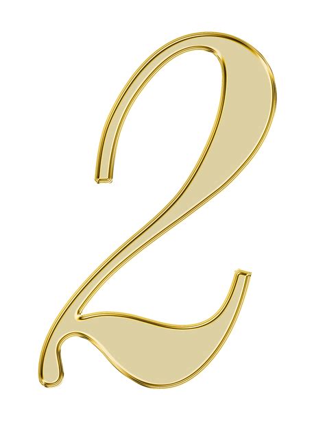 Number 2 Golden Transparent Png Stickpng