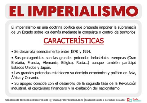 Características del Imperialismo