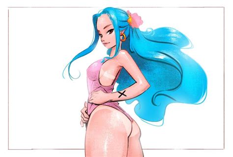 Nefertari Vivi One Piece Highres Tagme 1girl Ass Blue Hair Solo