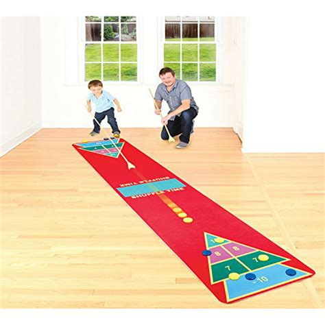 Shuffleboard Rug Game Classic Shuffle Board Party Game For All Ages
