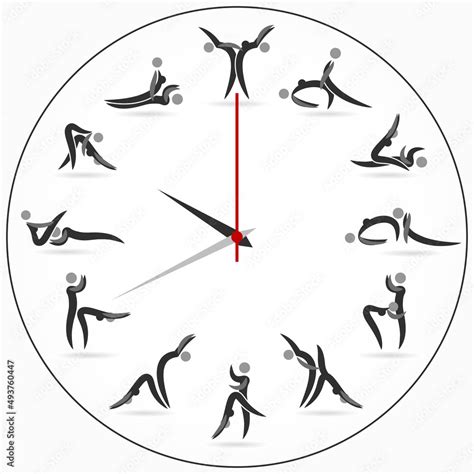 Vecteur Stock Clock Sex Positionon On Gray Background Kama Sutra Sex
