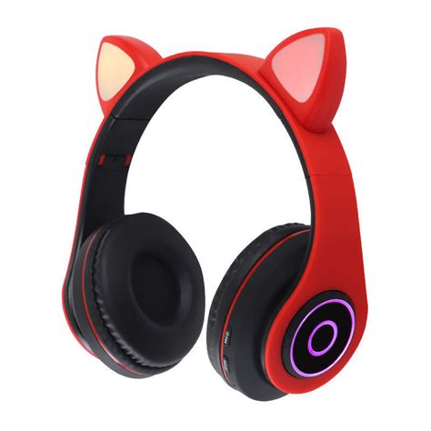 New Product Cat Ear Hxz B39 Wireless Headphone With Led Light Wireless