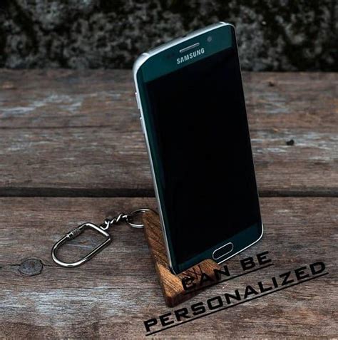 Wooden Keychain Pendant Ipad Iphone Smartphone Stand Cell