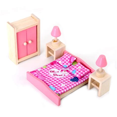 Buy 112 Scale Wooden Dollhouse Furniture Bedroom Bed
