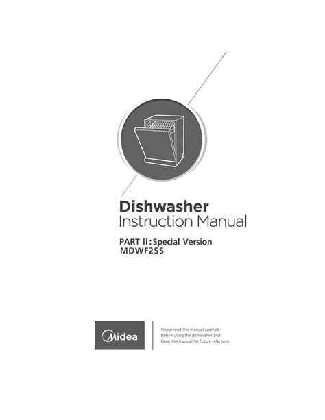 User Manual Midea Mdwf2ss Freestanding Dishwasher Manualsfile