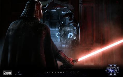 Star Wars The Force Unleashed Darth Vader Lightsaber Hd Wallpaper