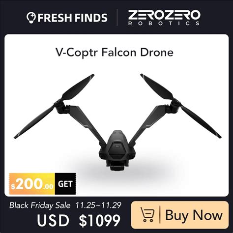 Zero Zero V Coptr Falcon Drone V Shaped Bi Copter 50 Min Flight Time 3