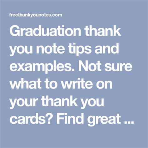 Graduation Thank You Note Tips And Examples Not Sure What To Write On