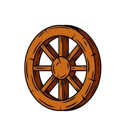 Old Wooden Cart Wheels 11480986 Vector Art At Vecteezy