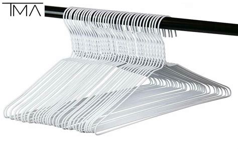 Tma Metal Wire Clothing Hangers In Bulk 100 Pack White