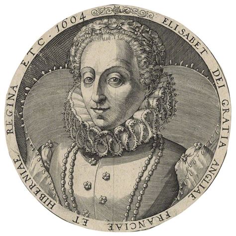Queen Elizabeth I After Unknown Artist Line Engraving 1604 6 58 In X