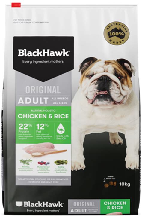 Black Hawk Dog Adult Chicken And Rice 20kg Mooeys Pty Ltd