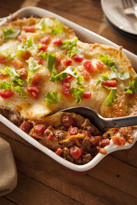 Cheddar cheese, ground beef, garlic, cheddar cheese, onion, barbecue sauce and 3 more. Enchilada Casserole in 2020 | Cooking recipes, Mexican ...