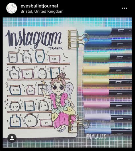 Awesome Bullet Journal Instagram Trackers That Will Help You Track Your Account Angela Giles
