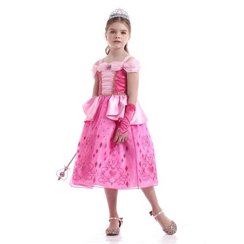 Pink Princess Dress Girls With Accessories Wedding Party Bridesmaid O