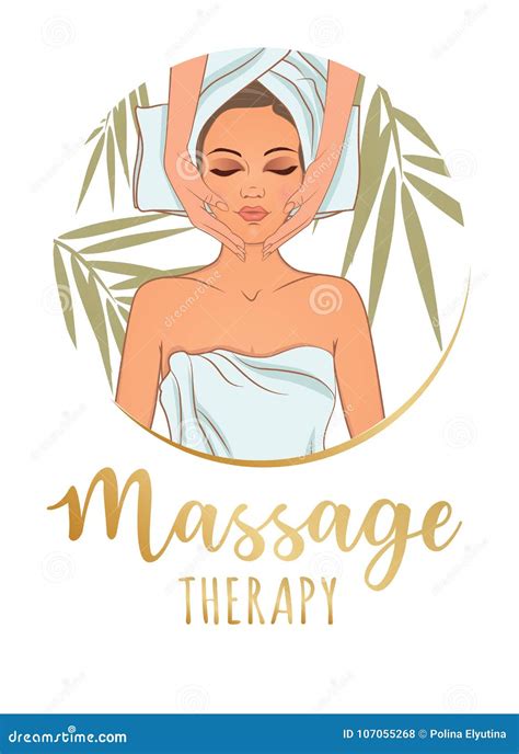Vector Illustration On The Theme Of Massage Therapy Stock Vector