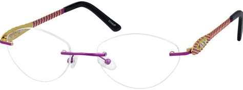 purple titanium rimless glasses 136517 zenni optical eyeglasses titanium eyeglass frames