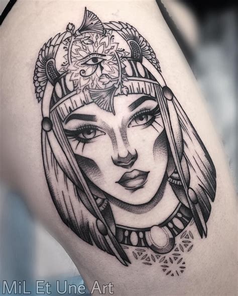 In Progress Started This Cleopatra Thigh Piece Today For The Lovely Ambersskyy Who Won The