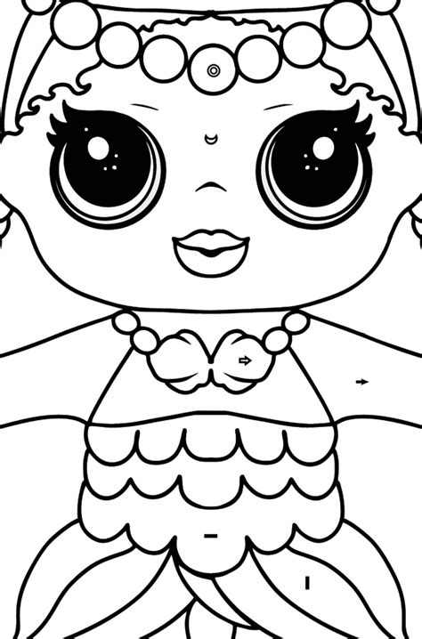 Tegning Til Farvning Dukke Lol Surprise Merbaby ♥ Online Og Print