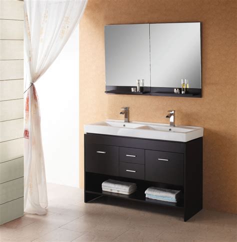 472 Inch Modern Double Sink Wall Mount Bathroom Vanity In Espresso