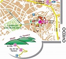 Plano turístico de Oviedo