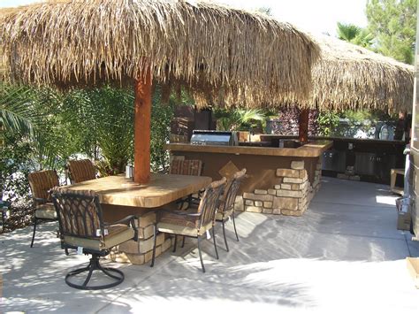 Mexican Thatch Palapa And Outdoor Kitchen Outdoor Kitchen Patio