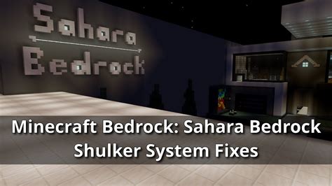 Bedrock and hardened diamond tools/armor. Minecraft Bedrock: Sahara Bedrock Shulker Fixes - YouTube