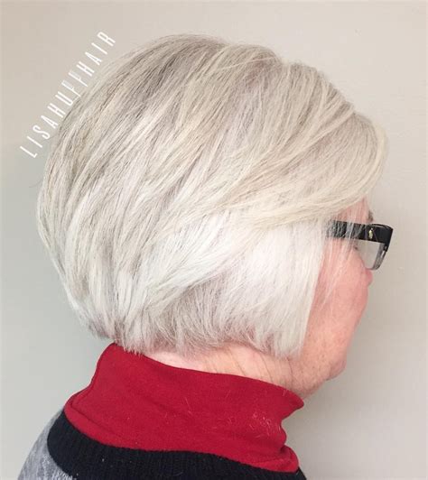 This short cut, with hair brushed forward toward the forehead, is one example of a sleek short haircut for gray hair that is highly popular for mature women. 50 Gray Hair Styles Trending in 2020 - Hair Adviser