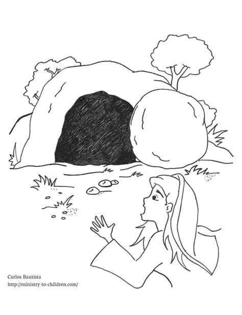 The Empty Tomb Free Colouring Pages