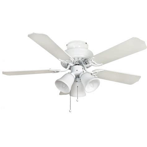 Convention in usa is white = neutral, black = line. Euro Fans Belaire Ceiling Fan 42 inch White with Light 110477.