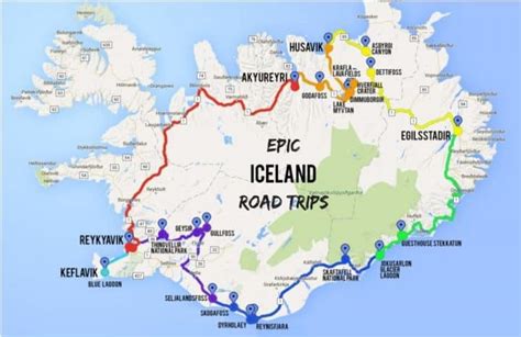 Menschliche Rasse Mordrin Kennzeichen Iceland Ring Road Trip Diagramm