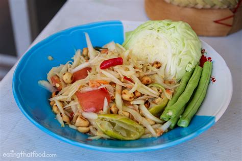 Thai Green Papaya Salad Recipe Thai Street Food Style