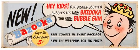 Hakes Topps New Bazooka The Atom Bubble Gum Bazooka Joe Early