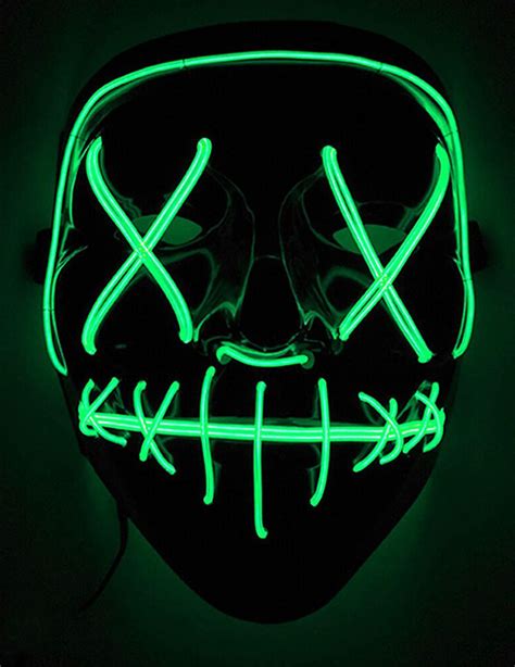 Masque Led Lumineux Vert Adulte Deguise Toi Achat De Masques