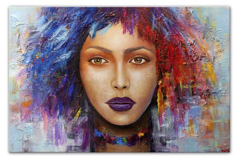 Colorful Modern Woman Portrait Abstract Painting Painting Abstract