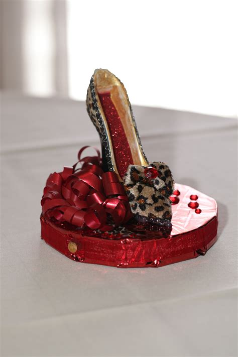 50th Birthday Red Leopard Shoe Centerpiece 50th Birthday Women