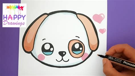 How To Draw And Color A Cute Puppy Emoji Easy Happy