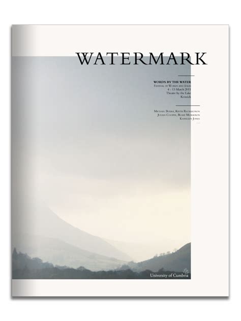 Watermark Graphic Design University Of Cumbria Graphic Design